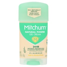 Mitchum Natural Power Gel Cream Deodorant - Lime & Eucalyptus 63g